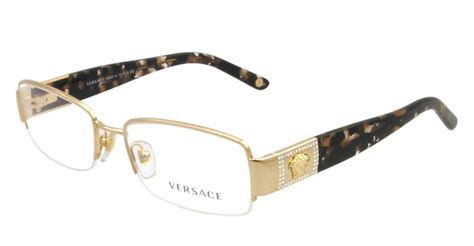 womens versace glasses red metal plate